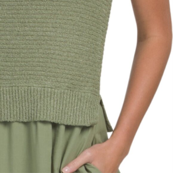 CYNTHIA ROWLEY Twofer Knit Top Midi Dress - Picture 3 of 3